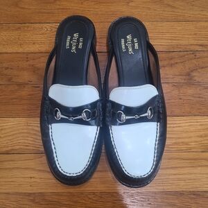 GH Bass Black and White Mules